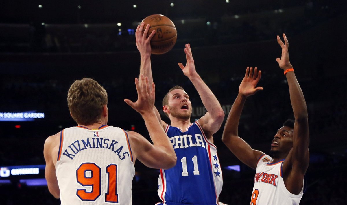 NBA, „Knicks“ - „76ers“ rungtynių akimirka
