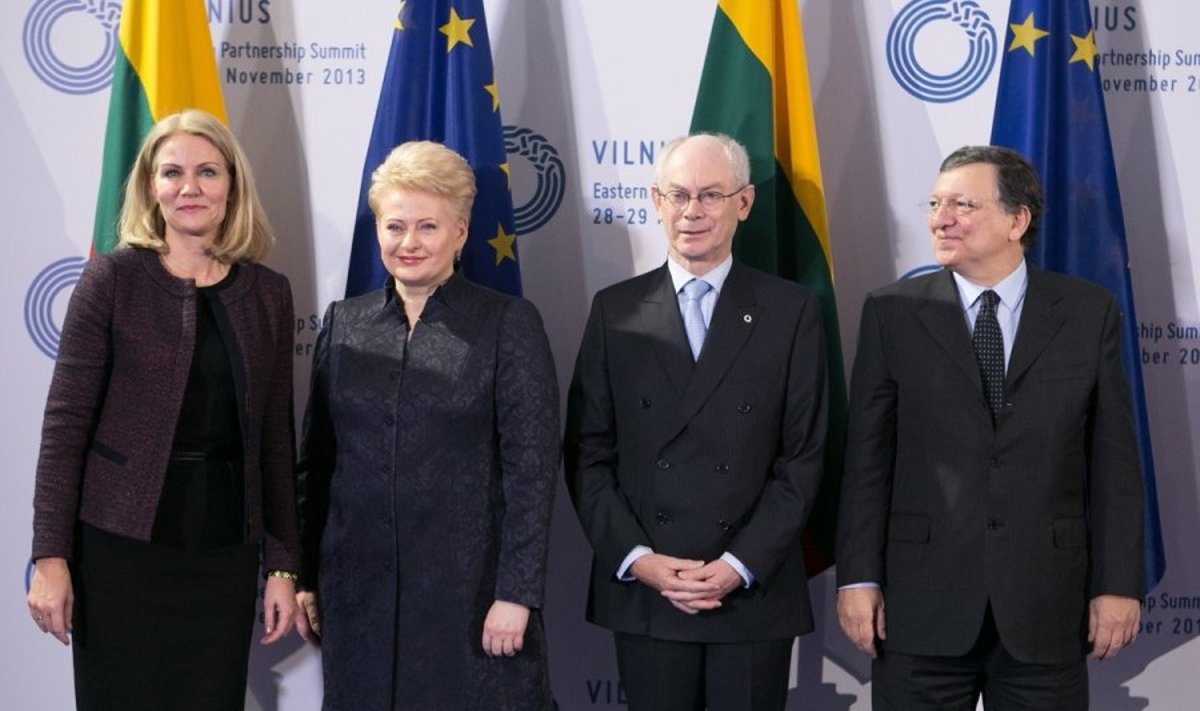 Iš kairės: H. Thorning-Schmidt, D. Grybauskaitė su kolegomis