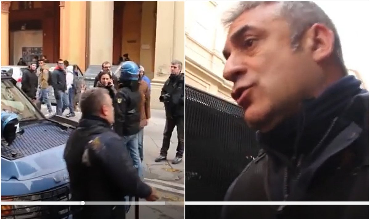 Įsiutęs italų policijos vadas piktinosi protestuotojų elgesiu 2013 m. surengtoje studentų protesto akcijoje