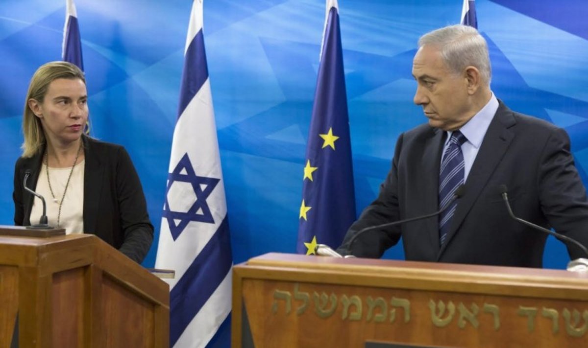 Federica Mogherini ir Benyaminas Netanyahu