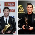 Ispanijos lygos apdovanojimuose prizais džiaugėsi ir L. Messi, ir C. Ronaldo