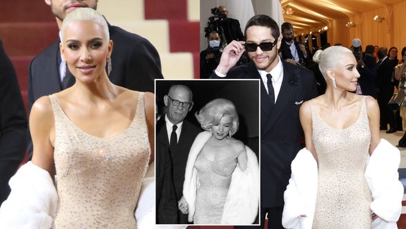 Kim Kardashian sukėlė ažiotažą ant „Met Gala“ kilimo – vilkėjo ikoniškąją Marilyn Monroe suknelę