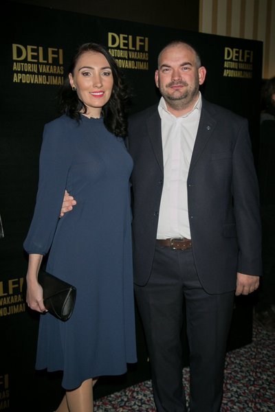 Marius Pereščius su žmona