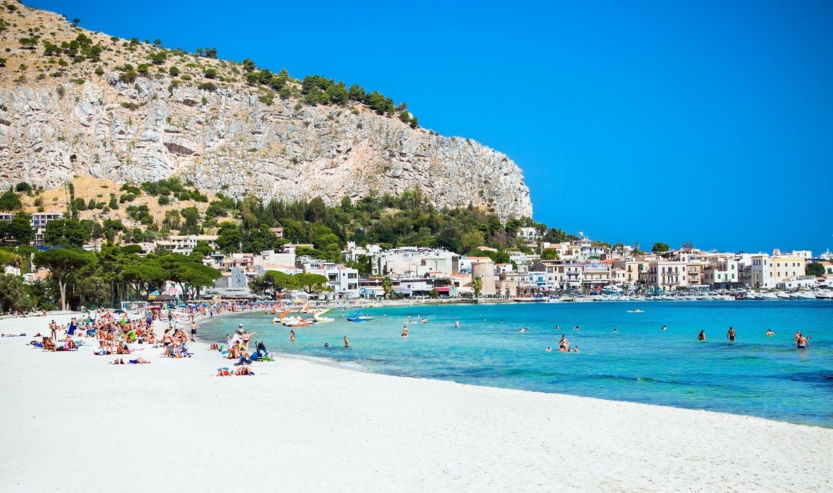 Mondello paplūdimys, Sicilija