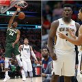 Giannis, Luka ir Zionas pasismagino – pelnė daugiau taškų, nei žaidė minučių