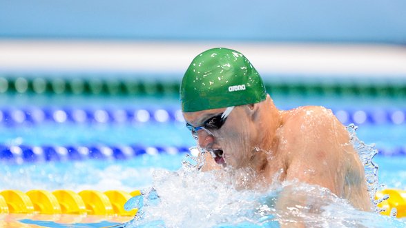 G.Titenis pateko į Europos čempionato 100 m plaukimo krūtine pusfinalį
