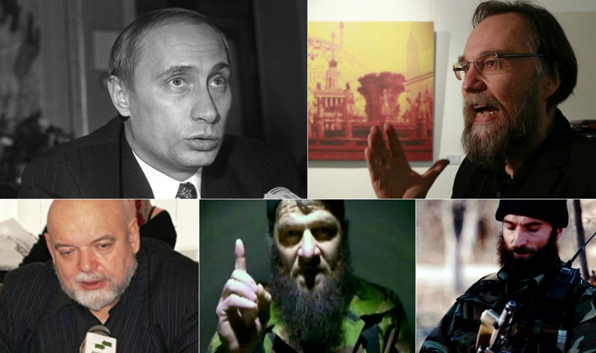 V.Putinas, A.Duginas, H.Džemalis, D.Umarovas ir Š.Basajevas