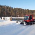 Ignalinoje – tikra žiema: slidinėjimo trasai jau gaminamas sniegas