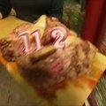 Seniausias pasaulio krokodilas prarijo gimtadienio tortą iš vištienos