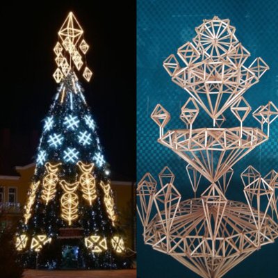 M. Petruškevičiaus sukurtas Kalėdų eglučių palyginimas