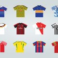 Futbolo marškinėlių kultūra: spalvos, formos keičiasi ir grįžta