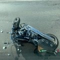 Per avariją sužalotas motociklininkas neturėjo tesės vairuoti
