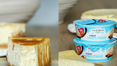 Tobulas keptas sūrio pyragas su Vilkyškių „Original Cream Cheese“