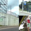 Vilnius prašo pagalbos: chuliganų išteplioti kelio ženklai nebepataisomi, ieškomi liudininkai