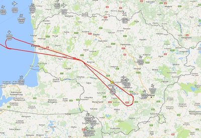 Bepiločio orlaivio „Global Hawk“ skrydžiai virš Lietuvos
