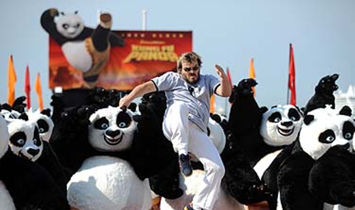 Aktorius Jackas Blackas pristato filmą  „Kung Fu Panda“