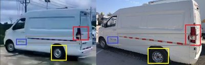Vaizdo įraše nufilmuoto automobilio ir „Google“ vaizdų paieškos rezultatų palyginimas
