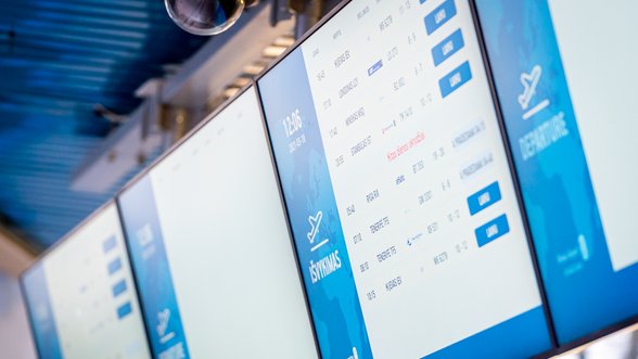 SITA airport management and information display system installed at Lithuanian Airports