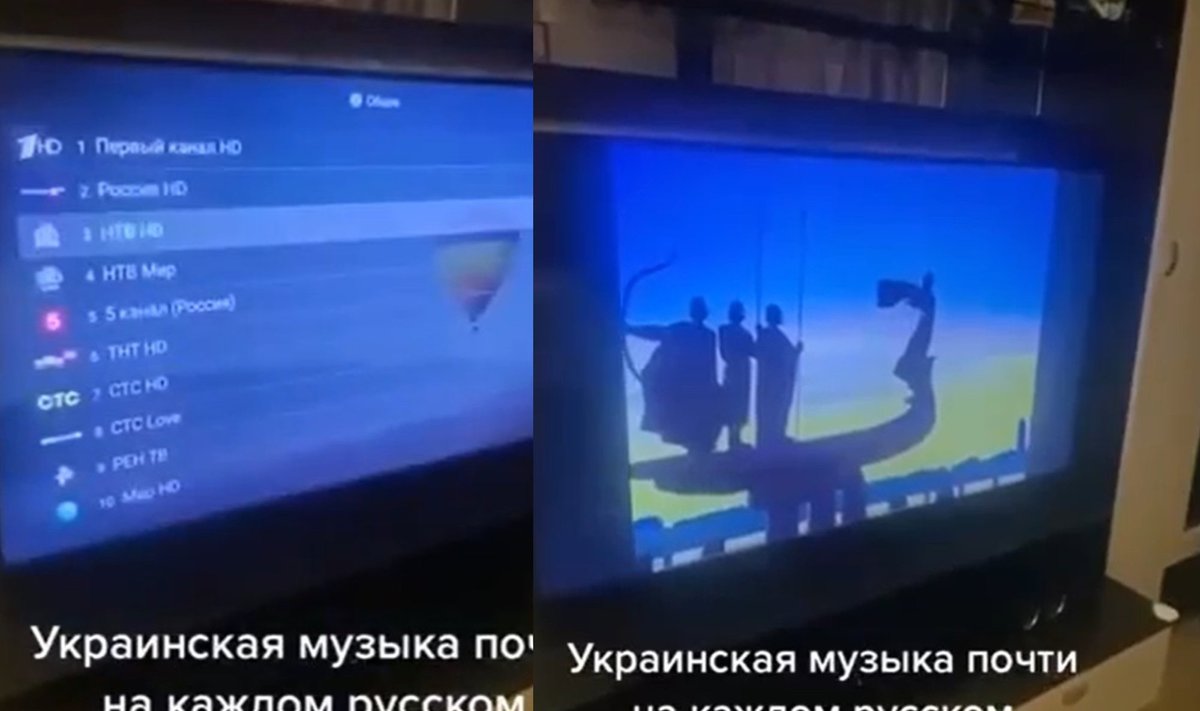 Teigiama, kad buvo nulaužtos Rusijos propagandinės televijos.
