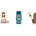 Suomijos emoji simboliai – porelė saunoje, senas „Nokia“ telefonas ir sunkiojo metalo fanas