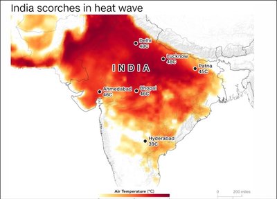 Karščio bangos vis dažniau smogia Indijai