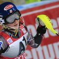 18-metė amerikietė vėl triumfavo pasaulio kalnų slidinėjimo taurės slalomo rungtyje