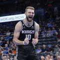 Įsibėgėjusi „Kings“ dar kartą pranoko „Thunder“ ekipą, Sabonis – per plauką nuo trigubo dublio