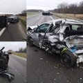 Baisi avarija automagistralėje netoli Klaipėdos: susidūrė trys automobiliai
