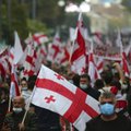 Landsbergis addresses protesters in Georgia