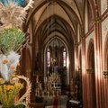 Švėkšnoje pašventinta įspūdinga verba – kad tilptų į bažnyčią, teko patrumpinti