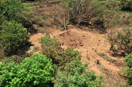 Numanomai meteorito krateris Nikaragvoje