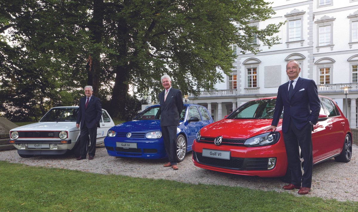 Volkswagen Golf dizaineriai: (iš kairės) G.Giugiaro, H.Warkussas ir W. de Silva