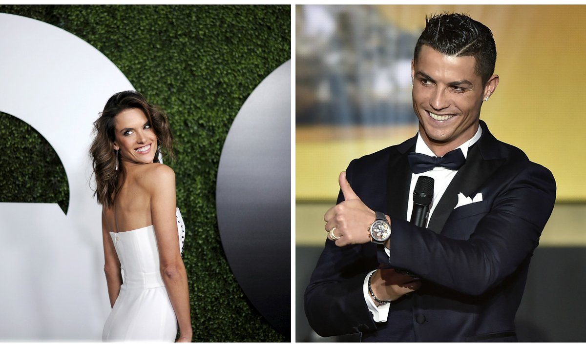 Alessandra Ambrossio ir Cristiano Ronaldo (Reuters/AFP nuotr.)