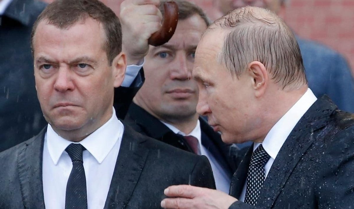 D. Medvedevas ir V. Putinas 