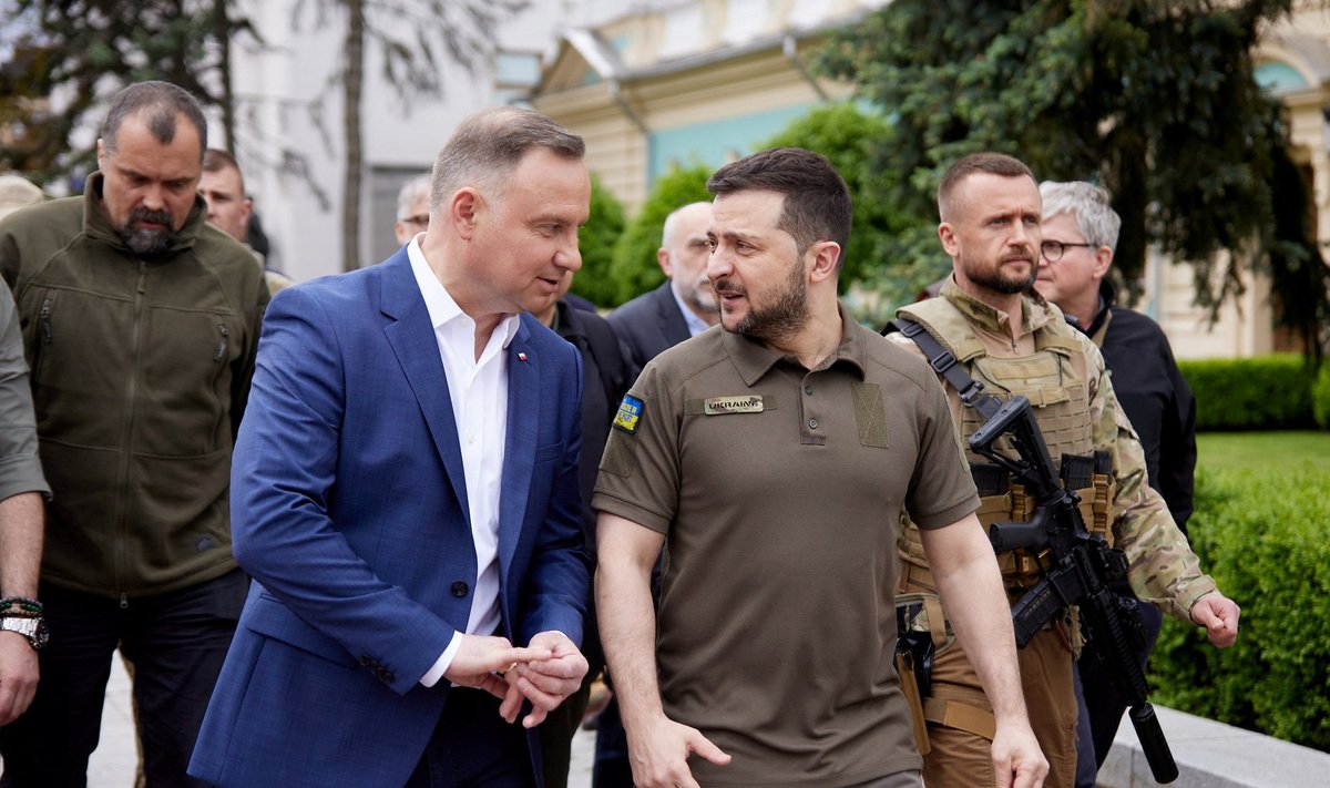 Lenkijos prezidentas Andrzejus Duda sekmadienį atvyko į Kyjivą