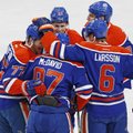 „Oilers“ ledo ritulininkai sutriuškino NHL Vakarų konferencijos lyderius