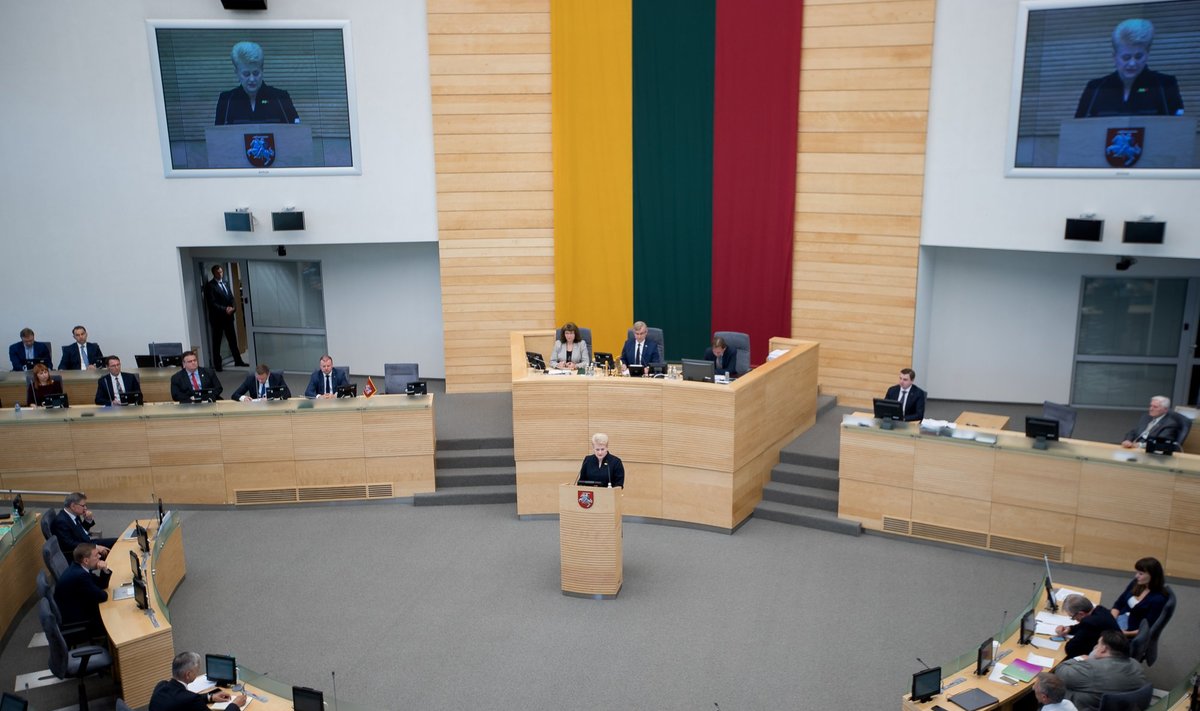 President Dalia Grybauskaitė makes her annual State of the Nation Address