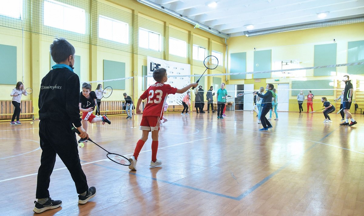 Parodomoji badmintono pamoka Šv. Kristoforo progimnazijoje