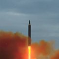 Šiaurės Korėja paskelbė vidutinio nuotolio raketos paleidimo vaizdo įrašą