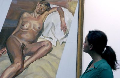 Luciano Freudo tapytas Kate Moss portretas