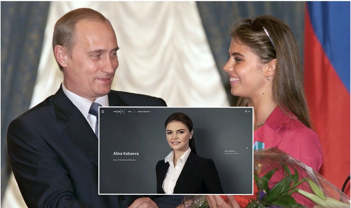 Vladimiras Putinas ir Alina Kabajeva / Foto: Scanpix, ekrano nuotr.