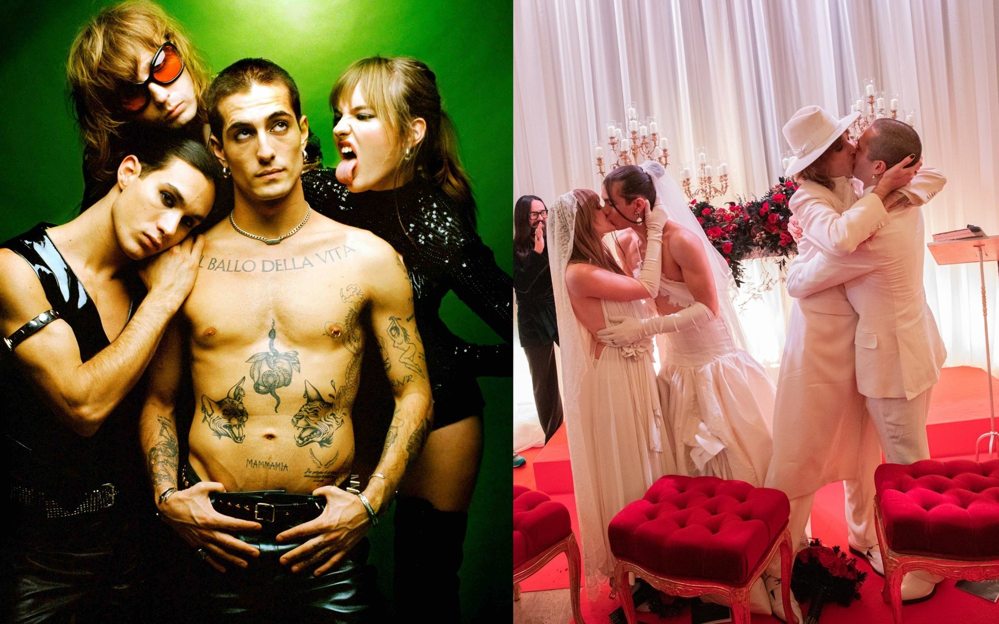 Etter utgivelsen av det etterlengtede albumet &laquo;RUSH!&raquo;, giftet medlemmene av Maneskin seg i et fireveis bryllup