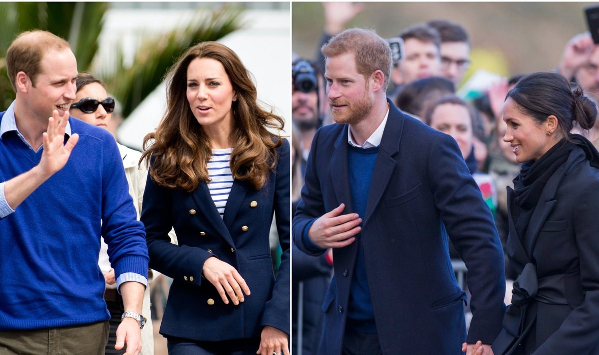 Princo Williamo ir Kate Middleton susikibusių rankomis nepamatysi - ne taip, kaip Meghan Markle su princu Harry.