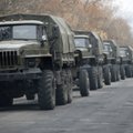 Įsitikino savo akimis: Ukrainos rytuose - karinio transporto vilkstinės