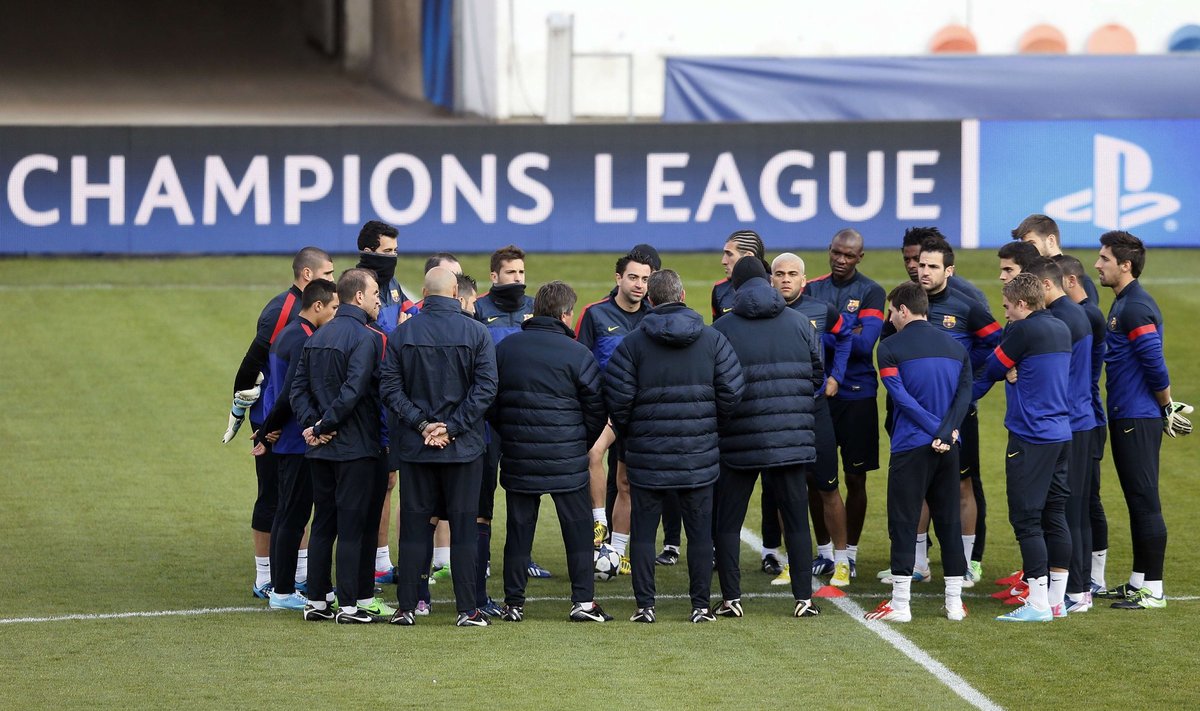 "Barcelona" futbolininkai treniruotėje
