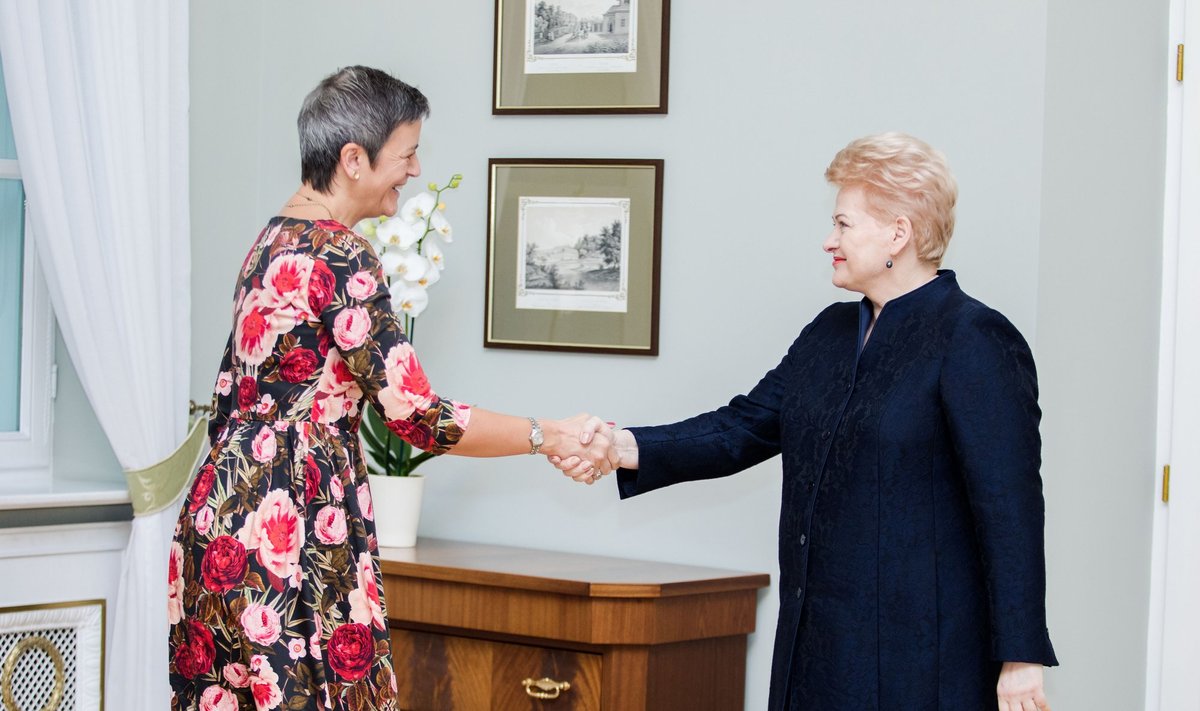 President D. Grybauskaitė meeting with EU Competition Commissioner M. Vestager in Vilnius