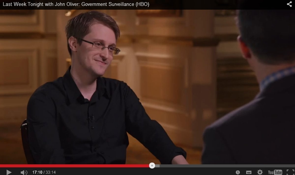 Edwardo Snowdeno interviu Johnui Oliveriui