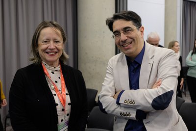 „Accademia della Crusca“ atstovė ir EFNIL viceprezidentė dr. Cecilia Robustelli ir dr. S. M. Lanza. VLKK archyvo nuotr.