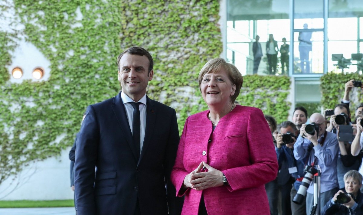 Angela Merkel ir Emmanuelis Macronas