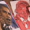 Kinų menininkas sukūrė iš popieriaus skiaučių B.Obamos ir O.bin Ladeno portretus